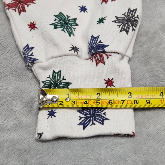 Vintage 90s Laura Gayle Snowflake Turtleneck Christmas Size Med Green Red White - Picture 6 of 8